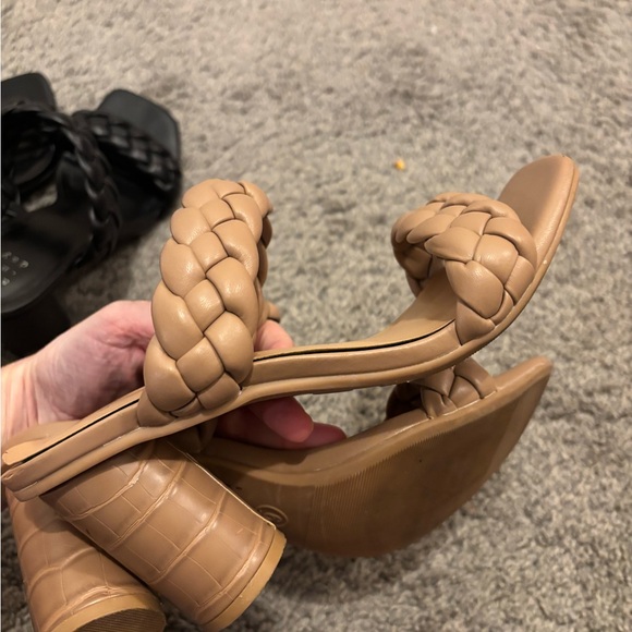 A New Day Women's Double Braided Sandals - Black and Tan - Picture 5 of 10